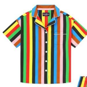 Rowing Blazers NWTs New York Stripe Multicolor Button Down Shirt size medium